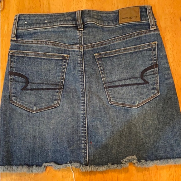 American Eagle Distressed Jean Mini Skirt - Picture 2 of 2